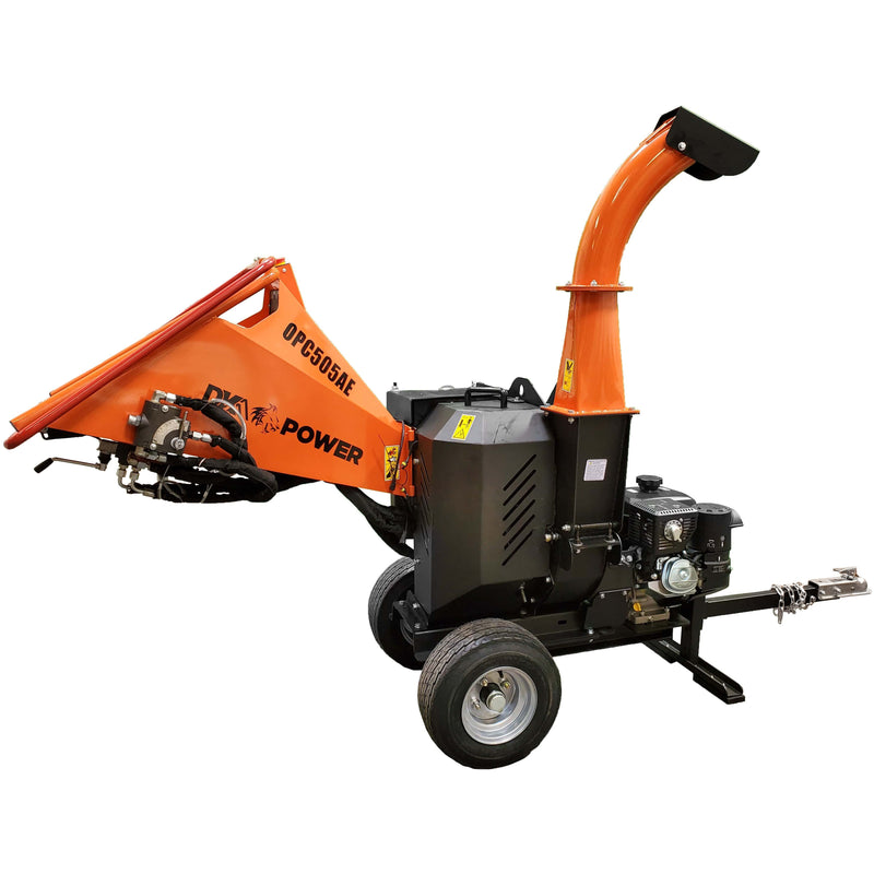 Dk2 5” Electric Start D.o.t. Chipper Self Contained Auto Feed System With Hydraulic Roller Speeds Up To 600 Rpm - OPC505AE OPC505AE