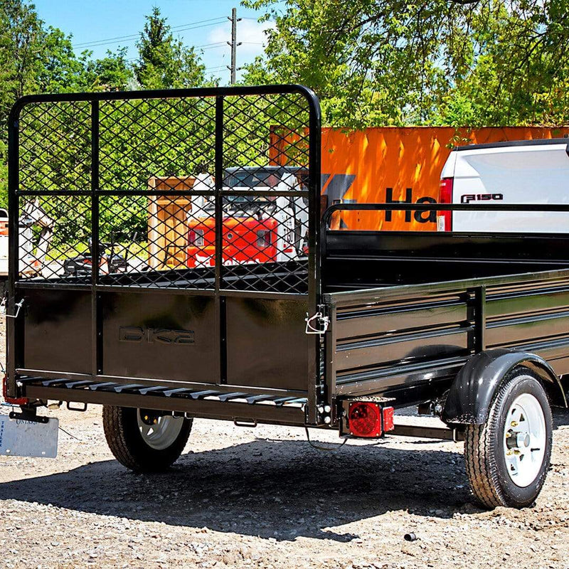 DK2 5FT X 7FT SINGLE AXLE UTILITY TRAILER KIT WITH DRIVE UP GATE - BLACK