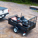 DK2 5FT X 7FT SINGLE AXLE UTILITY TRAILER KIT WITH DRIVE UP GATE - BLACK