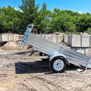 DK2 5FT X 7FT SINGLE AXLE UTILITY TRAILER KIT WITH DRIVE UP GATE - GALVANIZED MMT5X7G-DUG