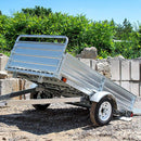 DK2 5FT X 7FT SINGLE AXLE UTILITY TRAILER KIT WITH DRIVE UP GATE - GALVANIZED MMT5X7G-DUG