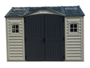 Duramax 10.5 x 8 Shed Apex Pro w/fndtn, 2 windows & side door 40116