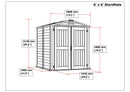 Duramax 6x6 StoreMate Plus Vinyl Shed w/floor 30425