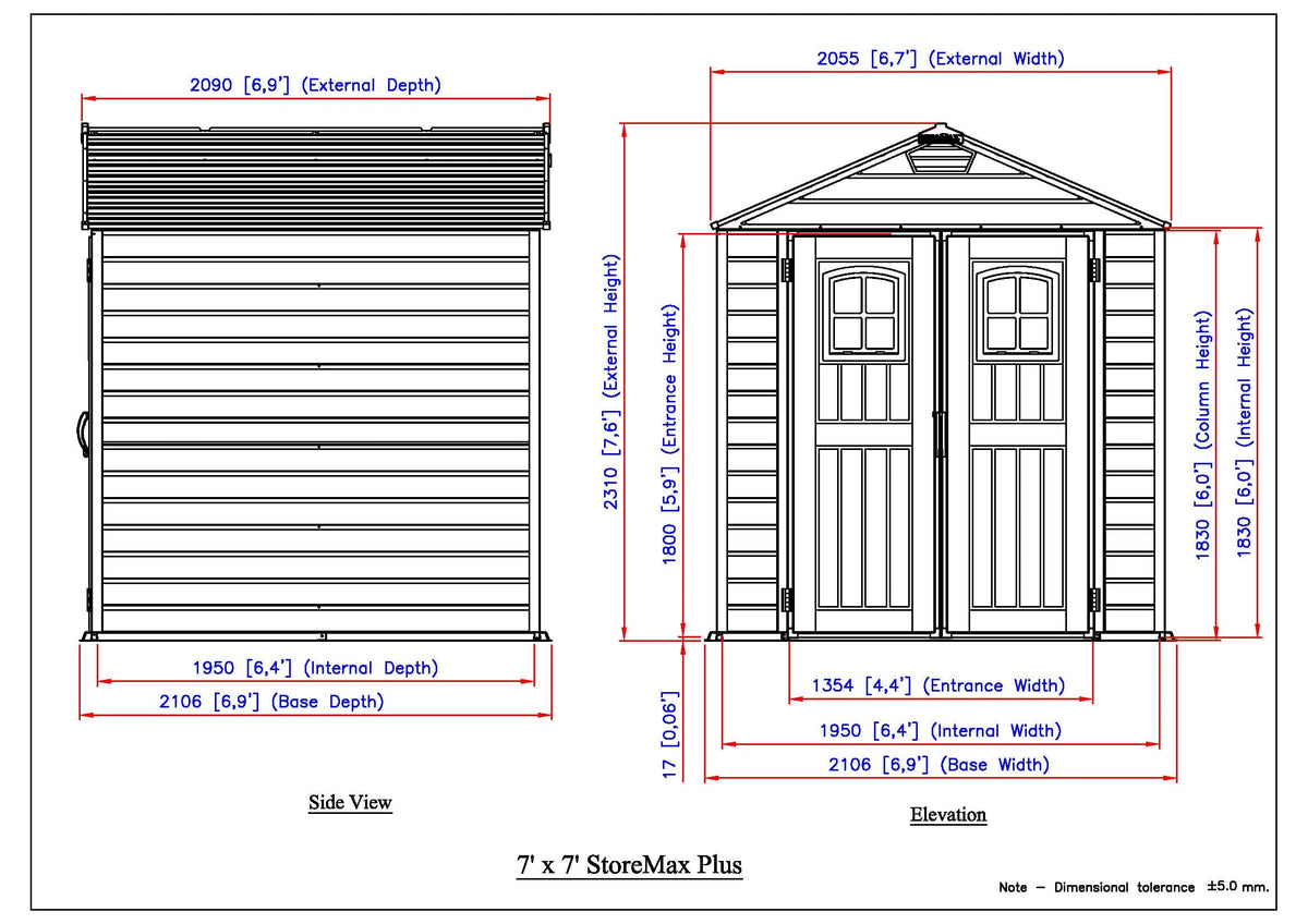 Duramax 7x7 StoreMax Plus Shed w/molded floor - 30325