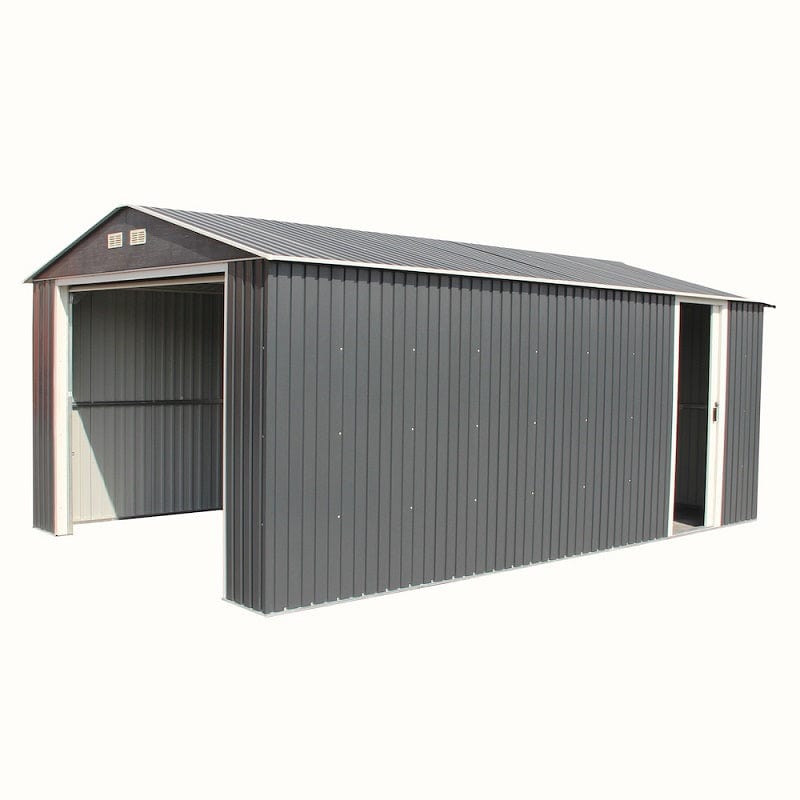 Duramax Imperial Metal Garage Dark Gray w/White 12x20 50951