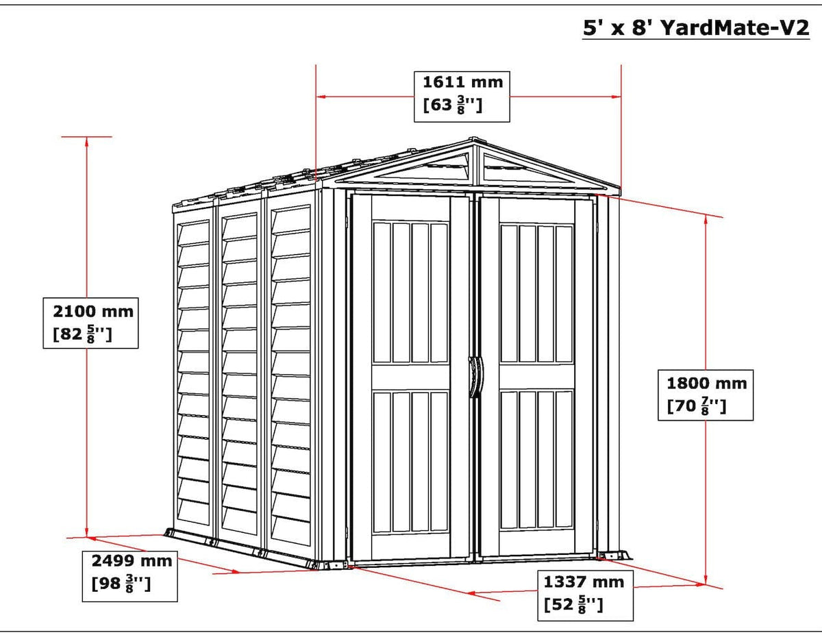 Duramax YardMate Plus 5' X 8' Shed - 35825