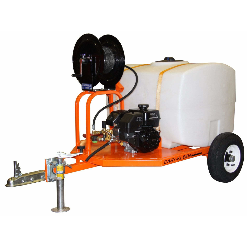 Easy-Kleen RVWASH100-6.5 RV & Car Lot 2700 PSI (Gas - Cold Water) Pressure Washer Trailer w/ General Pump & Kohler Engine