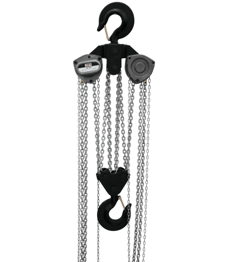 JET 20-Ton Hand Chain Hoist with 15' Lift & Overload Protection | L-100-2000WO-15 JET-108015