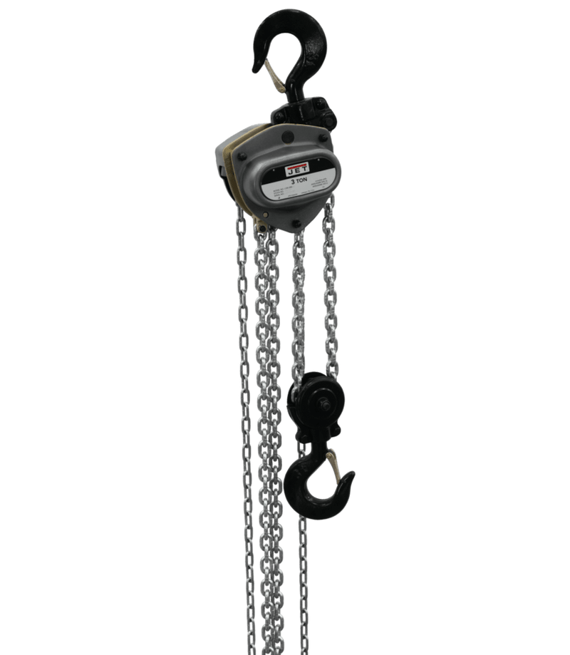 JET 3-Ton Hand Chain Hoist with 30' Lift & Overload Protection | L-100-300WO-30 JET-207130