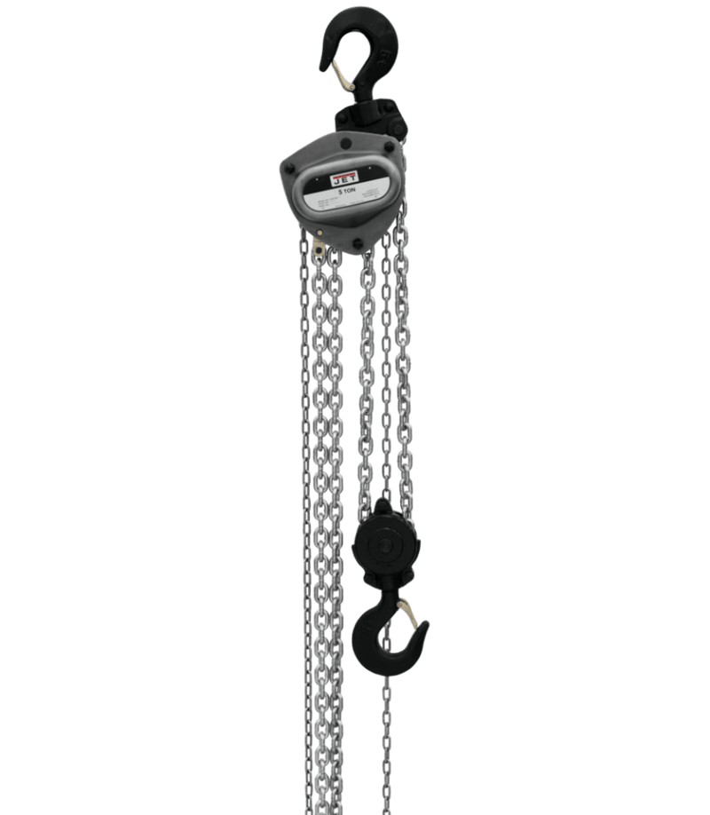 JET 5-Ton Hand Chain Hoist with 30' Lift & Overload Protection | L-100-500WO-30 JET-208130