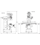 JET Elite ETM-949 Mill with X-Axis JET Powerfeed and USA Made Air Draw Bar JET-894104