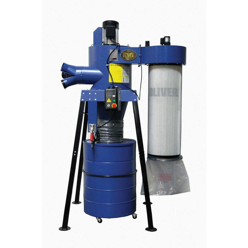 Oliver Machinery Two-Stage Cyclone 5HP Dust Collector with Remote Control - 7165 7165.002R