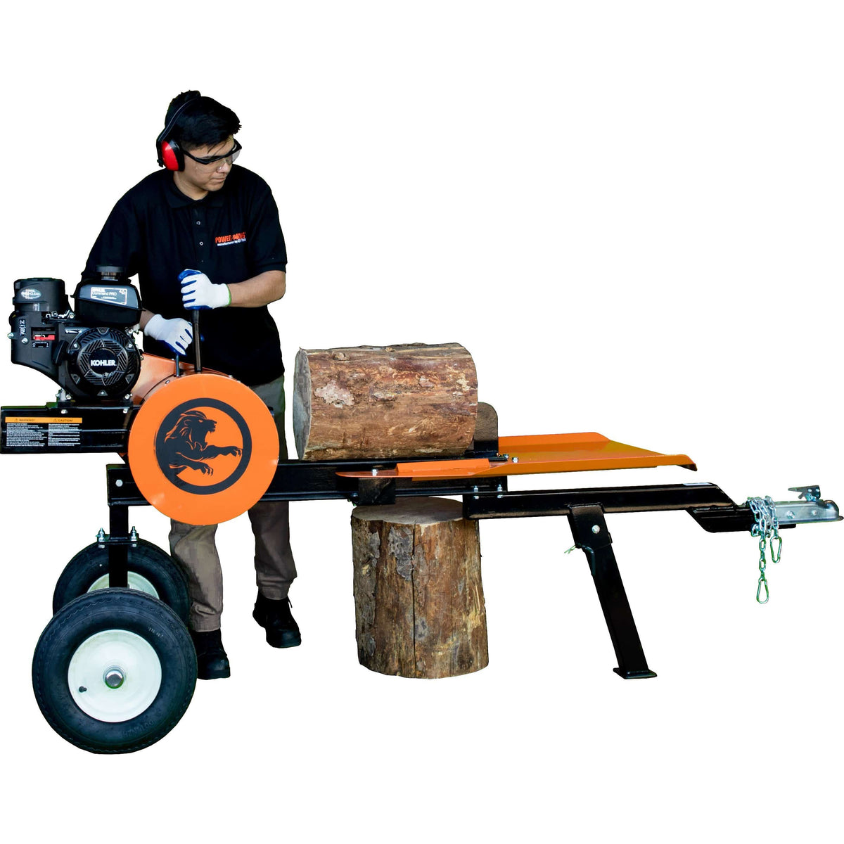 PowerKing 4.5HP- 22 Ton 3 sec. cycle Kinetic Log Splitter with KOHLER