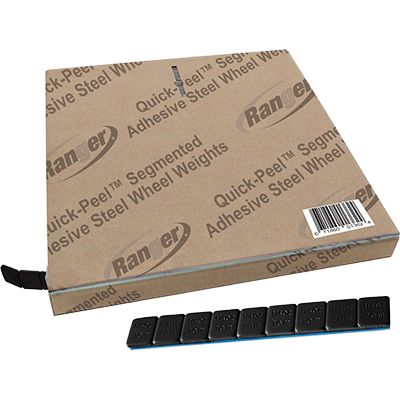 Ranger Adhesive Steel Wheel Weights, Black, ROLL (700 pcs. - 0.25 oz. - 1/2" Wide - 11 lbs.) -  5150225