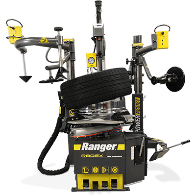 Ranger R80EX Tilt Back Tire Changer Dual-Tower Assist 34" Clamping Capacity Gray-Yellow - 5140139