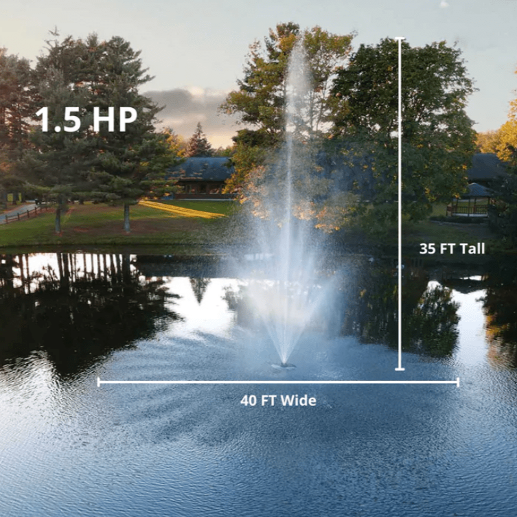 Scott Aerator Amherst Pond Fountain, 1HP-3HP